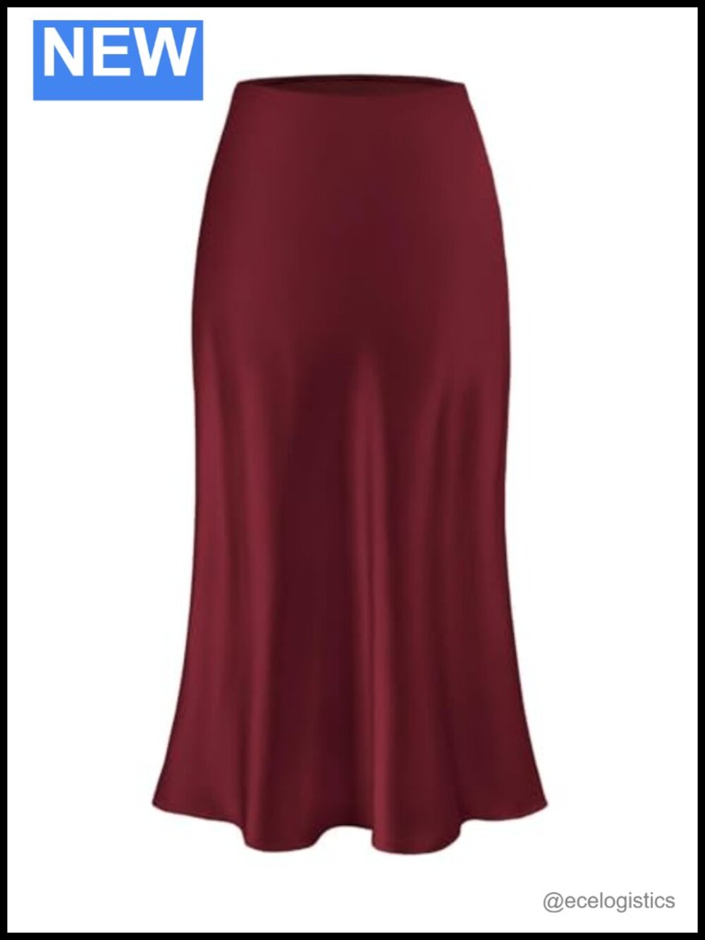 Silk Satin High Waist Midi Skirt Fall A-Line Long Skirt for Women